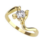 Anillo de Compromiso en Oro Amarillo 14K con Circonia -  Talla:10.5/ FJ591-14Y-CZ-105