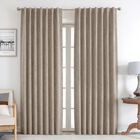 Cortinas Joydeco Blackout De Lino 100% Opaco, 240 X 245 Cm, 2 Paneles