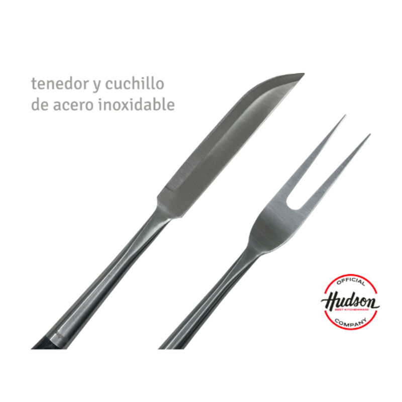 Set parrillero HUDSON 2 Pz Trinche y Cuchillo p... image number null