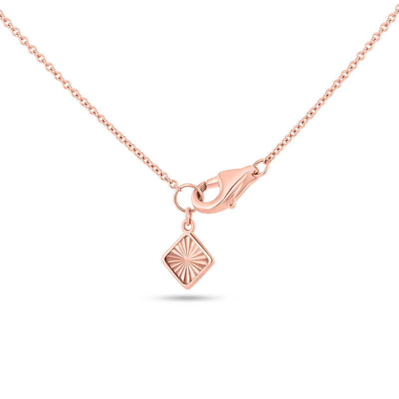 Gargantilla Coraz&oacute;n Oro Rosa 14k Con Diamante 3... image number null