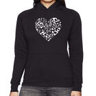 Sudadera Con Capucha Word Art Para Mujer - Coraz&oacute;n Musical - Negro