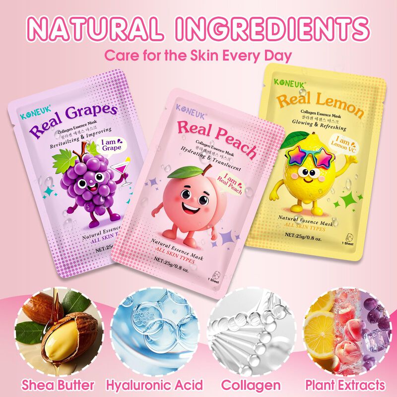 Mascarillas Faciales Koneuk Pack de 9 Frutas pa... image number null