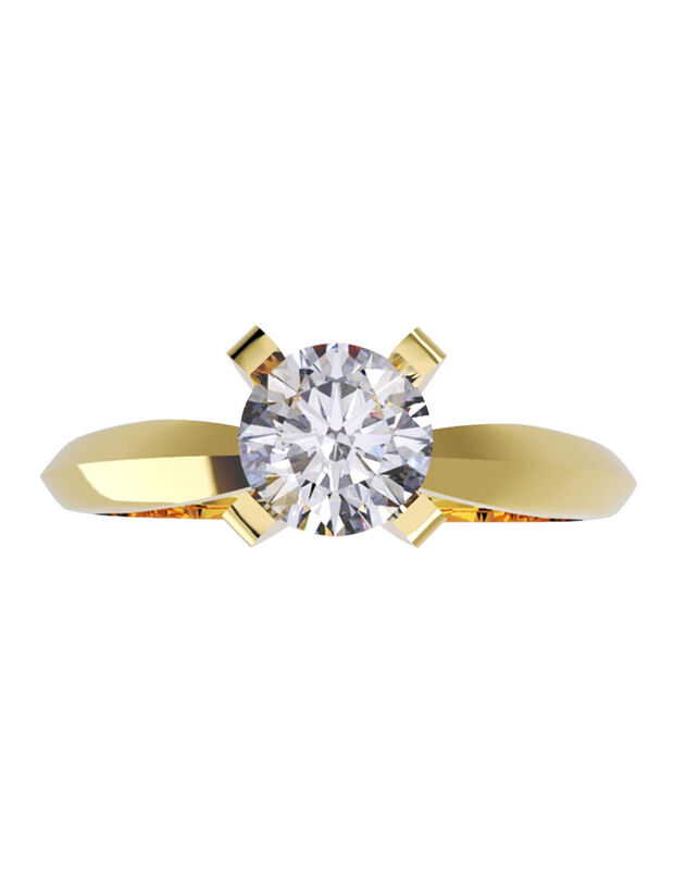 Anillo de Compromiso en Oro Amarillo 14K con Ci... image number null