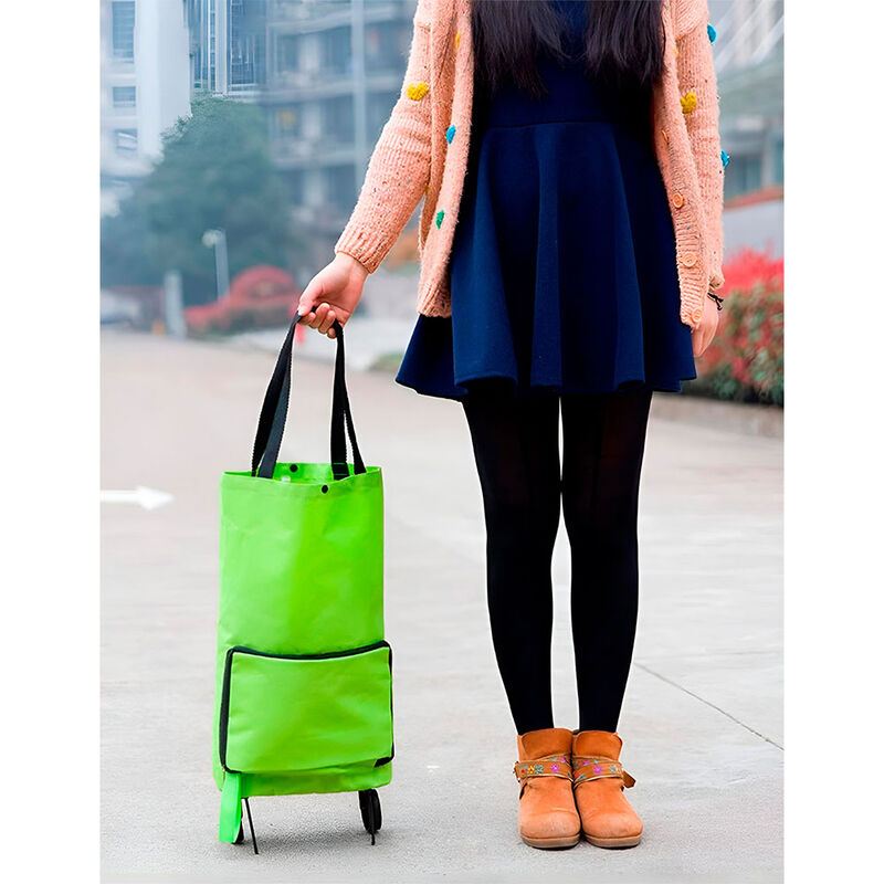 BOLSA DE COMPRAS CON RUEDAS PLEGABLE image number null