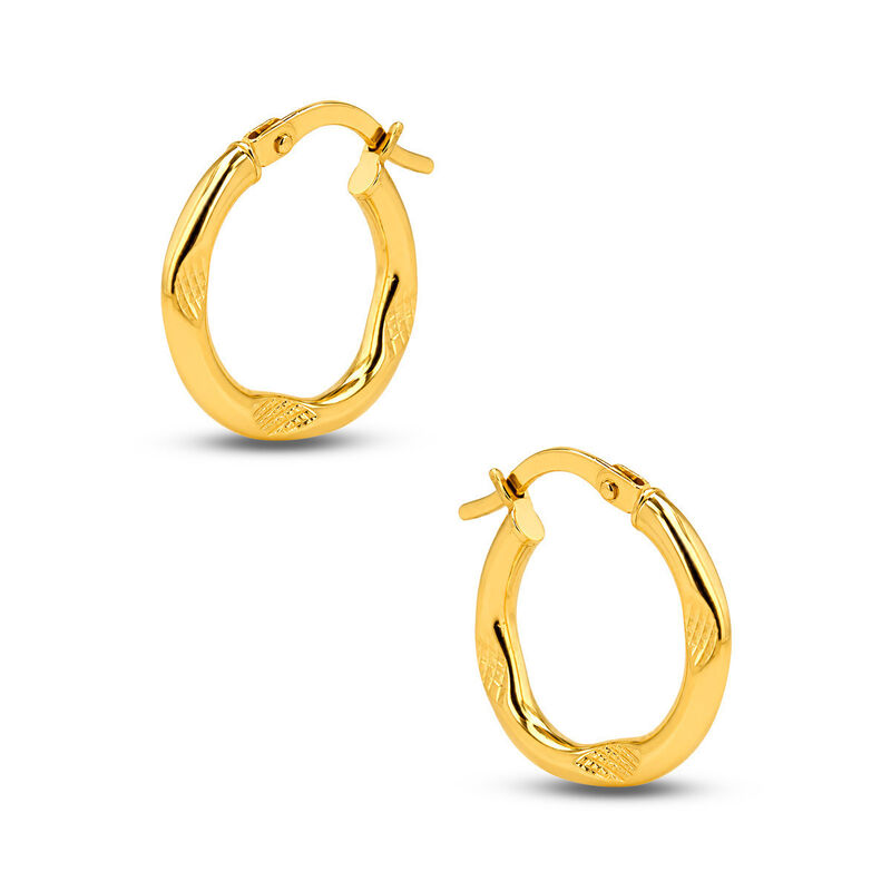 Arracadas Oro 10k Diamantado 10mm | Delicia Fin... image number null
