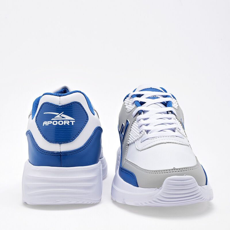 Apoort Tenis urbano para hombre blanco gris azu... image number null