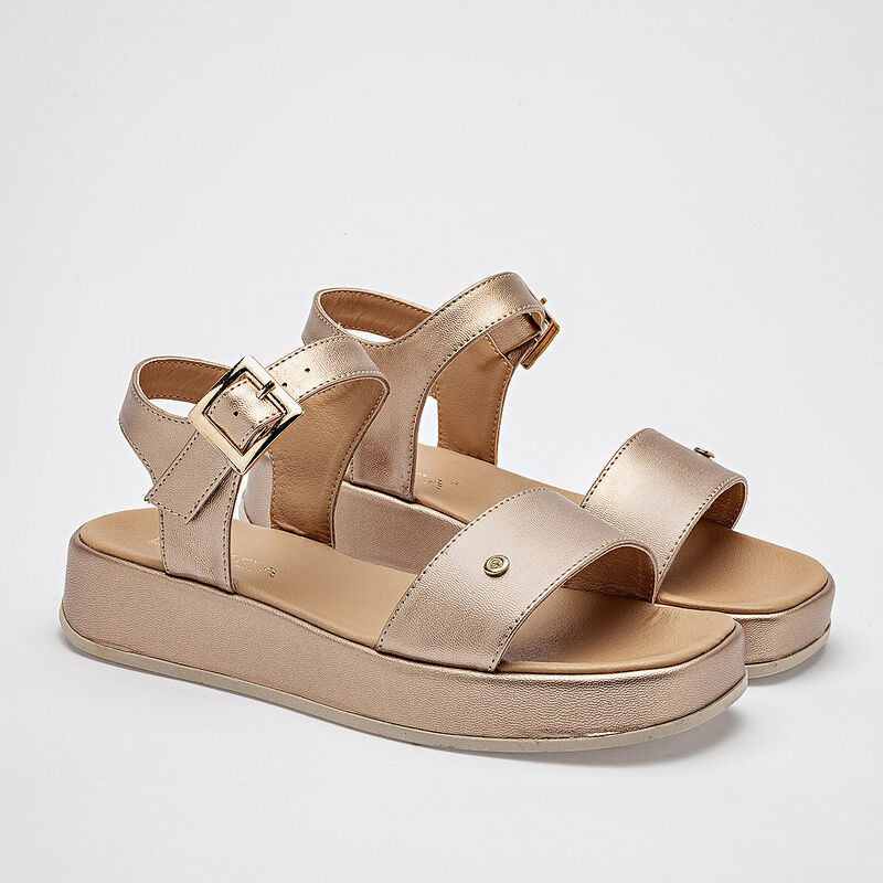 Diexca sandalia plataforma para mujer dorado ro... image number null