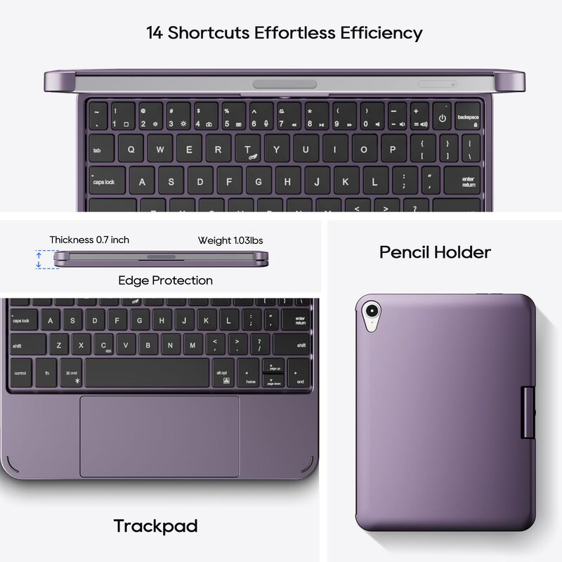 Teclado Con Funda Pekarejue Para Ipad Mini 7&ordf;/6... image number null