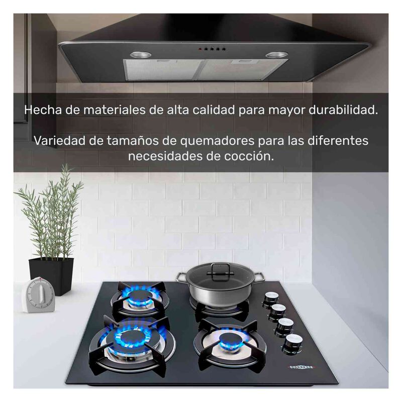 Parrilla Gas Cristal Templado 4 Estufillas Hoga... image number null