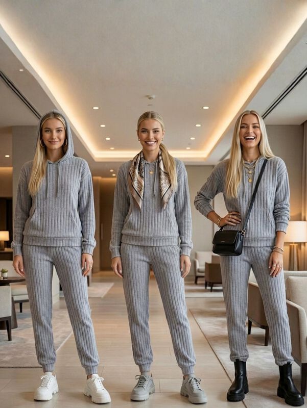 Conjunto Mujer 2 Piezas Sudadera y Pants Jogger... image number null