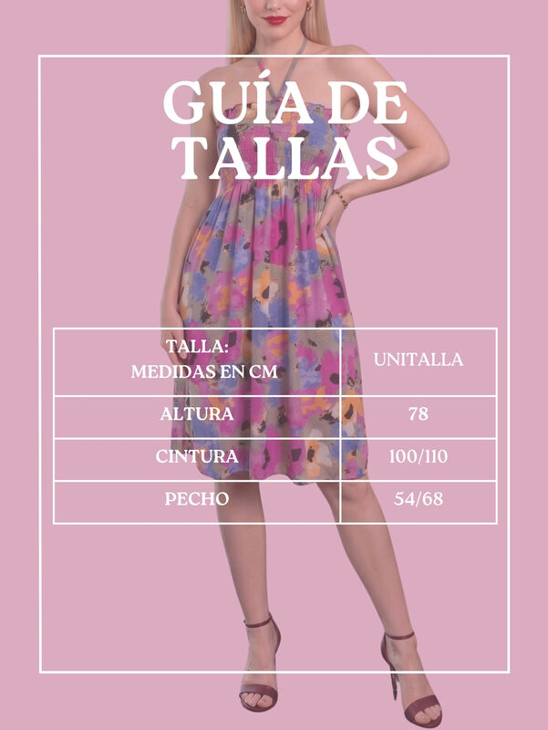 Vestido Estampado Halter Ves-1062 Dise&ntilde;o 3 Dise... image number null