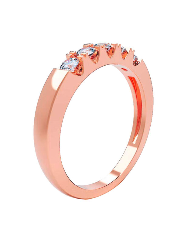 Anillo de Compromiso en Oro Rosa 14K con Circon... image number null