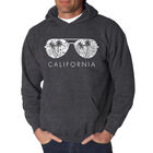 Sudadera Con Capucha Word Art Para Hombre - Lentes California - Gris