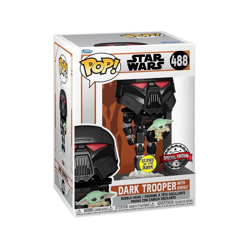Dark Trooper Con Figura De Vinilo Grogu Que Bri... image number null