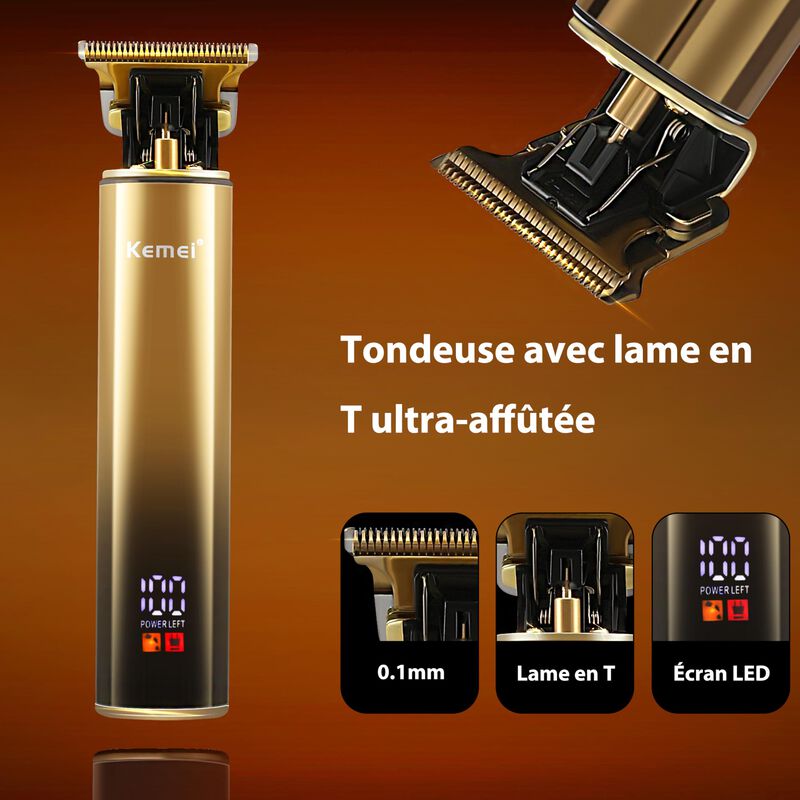 Afeitadora El&eacute;ctrica Razor Kemei Bald Head Shav... image number null