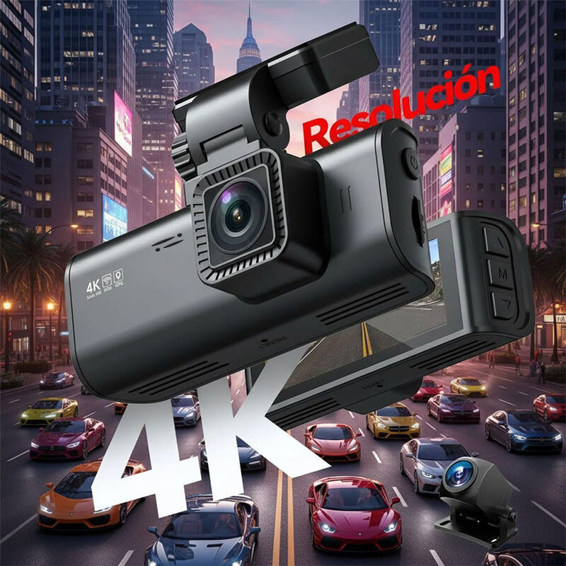 Cámara Dual para Automóvil 4K+1080P con WiFi, V... image number null