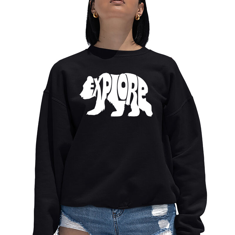 Sudadera De Cuello Redondo Word Art Para Mujer ... image number null