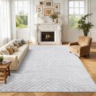 Alfombra Royhome 244x152 Cm Lavable Y Antideslizante Para Sala De Estar