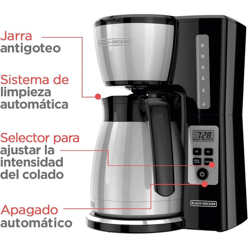 CAFETERA BLACK & DECKER CM2046S DIGITAL 12 TAZA... image number null