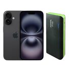 iPhone 16 128GB Negro E-SIM Reacondicionado m&aacute;s Power Bank 10,000mah
