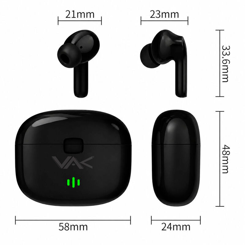 Aud&iacute;fonos Vak T18 Bluetooth Anc Enc Siri Game M... image number null