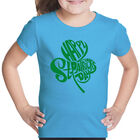 Camiseta Word Art Para Ni&ntilde;a - Tr&eacute;bol Del D&iacute;a De San Patricio - Turquesa