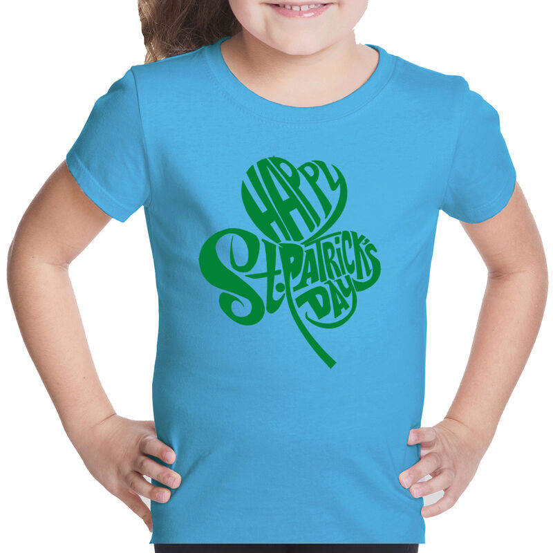Camiseta Word Art Para Ni&ntilde;a - Tr&eacute;bol Del D&iacute;a De... image number null