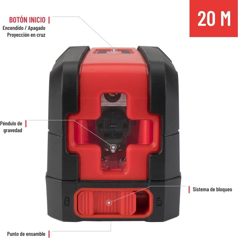 Nivel L&aacute;ser Bellota Rojo 20mts Profesional Mode... image number null