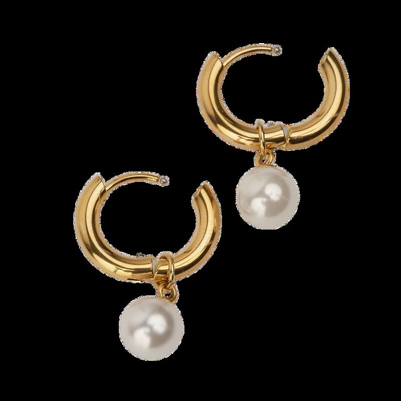 Aretes Mujer Con Perlas Colgantes Luckyly, Arra... image number null