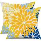 Fundas De Almohada Dfxsz Con Forma De Flor Amarilla Y Azul, 45 X 45 Cm, Juego De 2