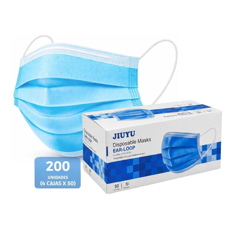 Cubrebocas Adulto 200 Piezas Tricapa Desechable image number null