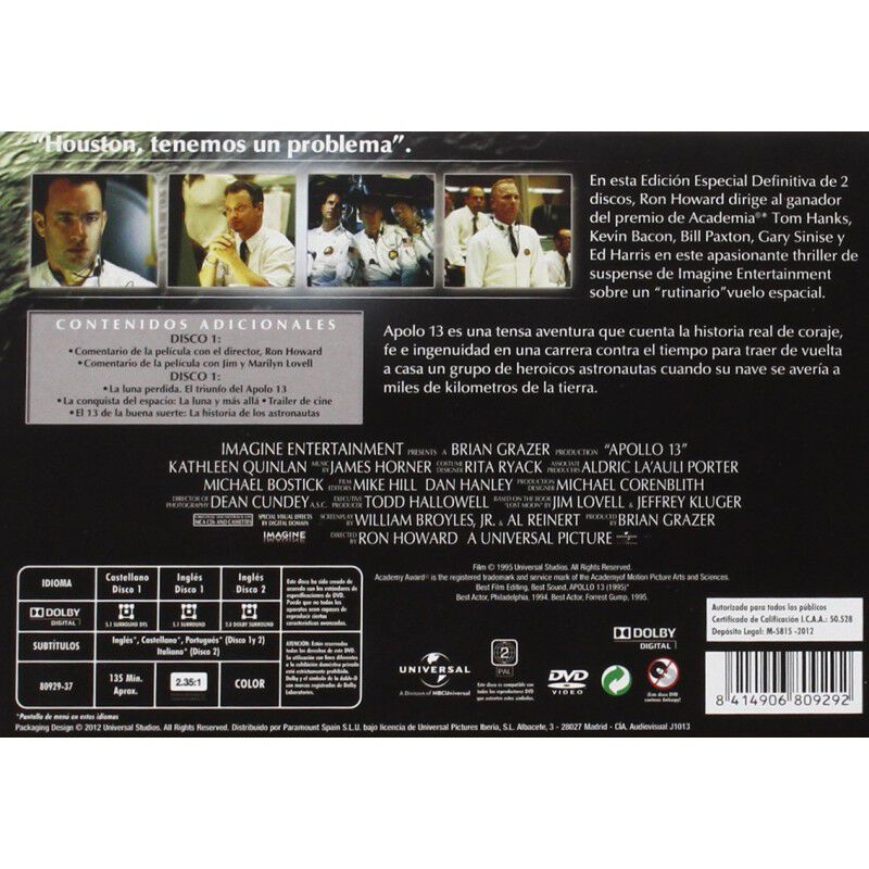 Apolo 13: Edicion Horizontal (dvd) image number null