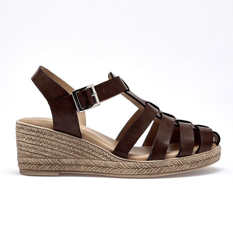 Tristanni shoes sandalia cu&ntilde;a para mujer caf&eacute; c... image number null