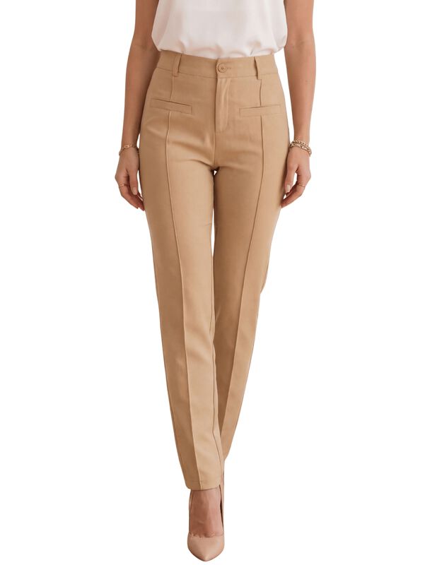 Pantalon De Corte Recto Malabis Panta-1014 Cafe... image number null