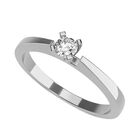 Anillo de Compromiso de 14K con Diamante de Laboratorio 0.70 CT F VS1 Talla 6 ORO BLANCO 14K&ndash; / FJ821-70-14W-LG-6