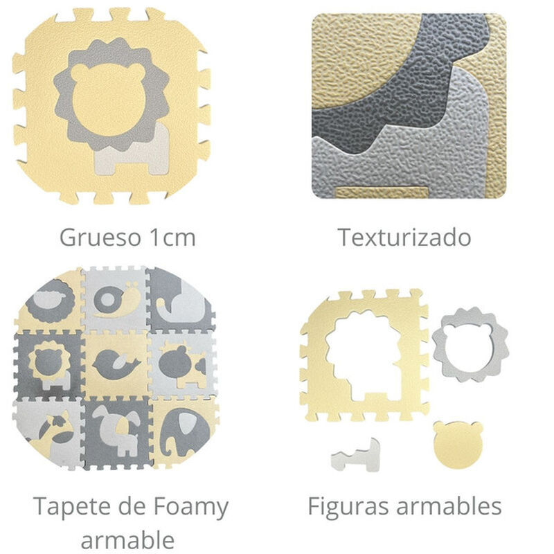 Tapete Infantil de Foamy Armable con Figuras de... image number null