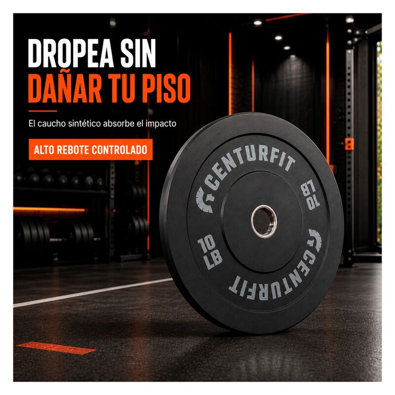 Par Disco Bumper Olimpico Libras Centro Aceroca... image number null