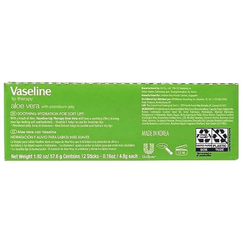 B&aacute;lsamo Labial Vaseline Lip Therapy, Aloe Vera,... image number null