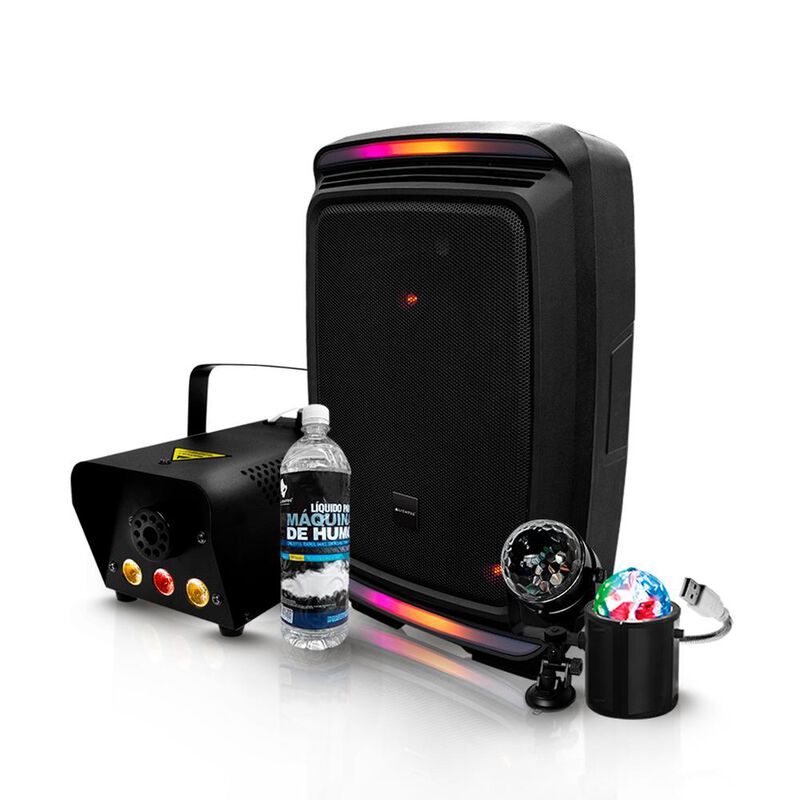 Kit Fiesta Bafle Bocina Centauri + M&aacute;quina Humo... image number null