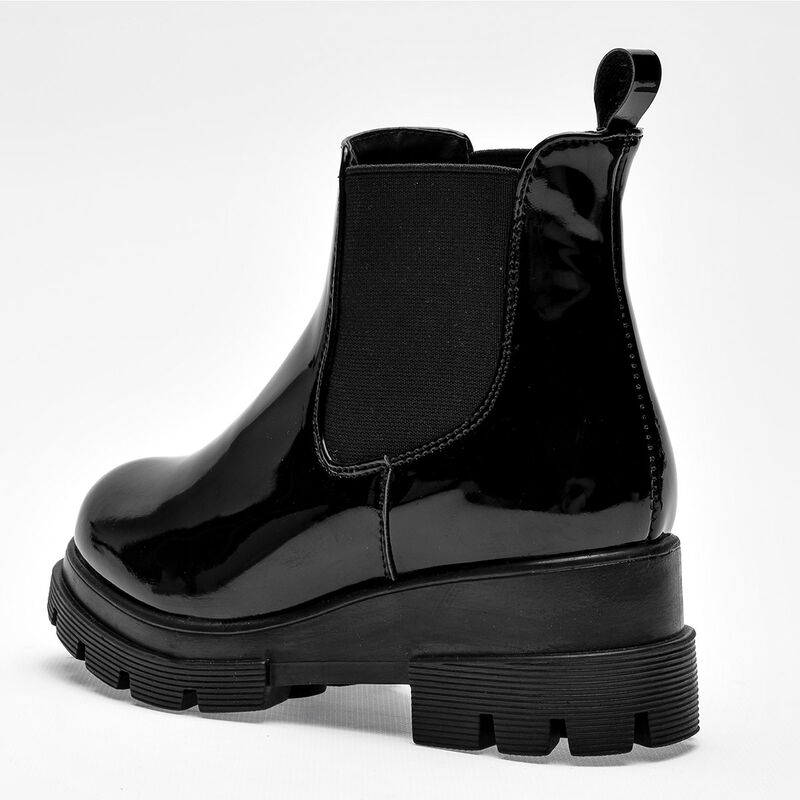 Lady One Bot&iacute;n para ni&ntilde;a negro charol image number null