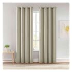 Cortinas Blackout Largas Tejida Hogar 275x216cm 2 Piezas Macadamia