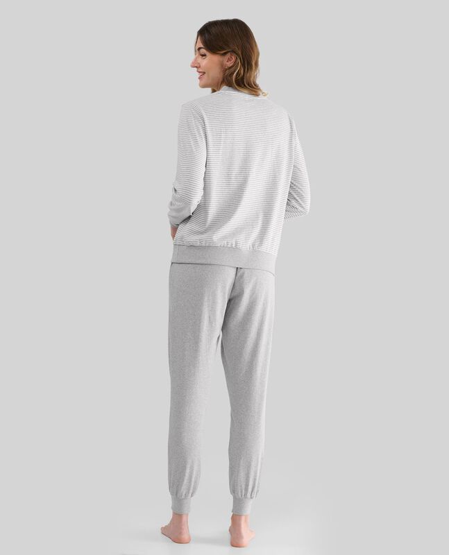 Pijama de Rayas Grises para Mujer Gris image number null