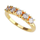 Anillo de Compromiso en Oro Amarillo 10K con Circonia -  Talla:5.5/ FJ743-10Y-CZ-55