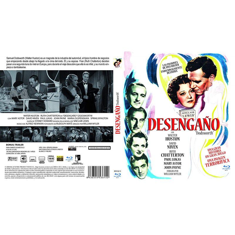Desenga&ntilde;o [blu-ray] (1936) Dodsworth image number null