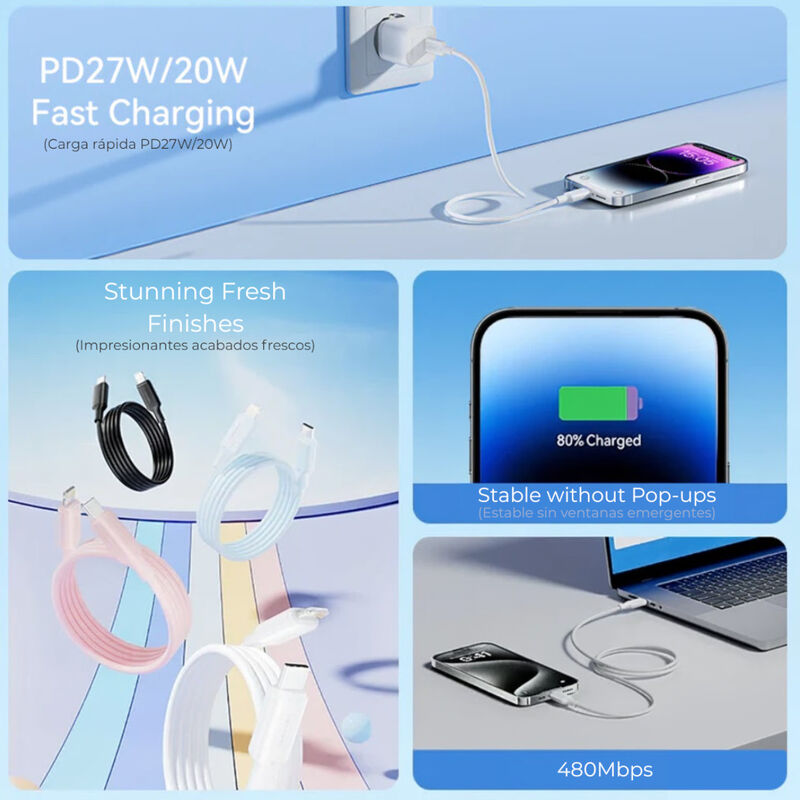 Cable para IPhone USB-C a Lightning VENTION 2 M... image number null