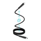 Steren Cable Usb C A Lightning Magn&eacute;tico Tipo Cord&oacute;n De 1 M 18 W Color Negro Usb-mg31