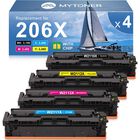 Cartuchos De T&oacute;ner Mytoner 206x 206a De Alto Rendimiento, Paquete De 4 Unidades Para Hp