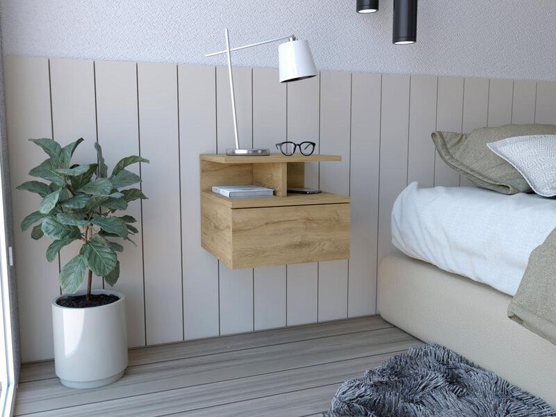 Buró Flotante Nube Macadamia con Un Cajón Virtu... image number null