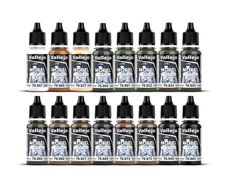 Set De Pintura Vallejo Model Color Wwii 16x18ml... image number null