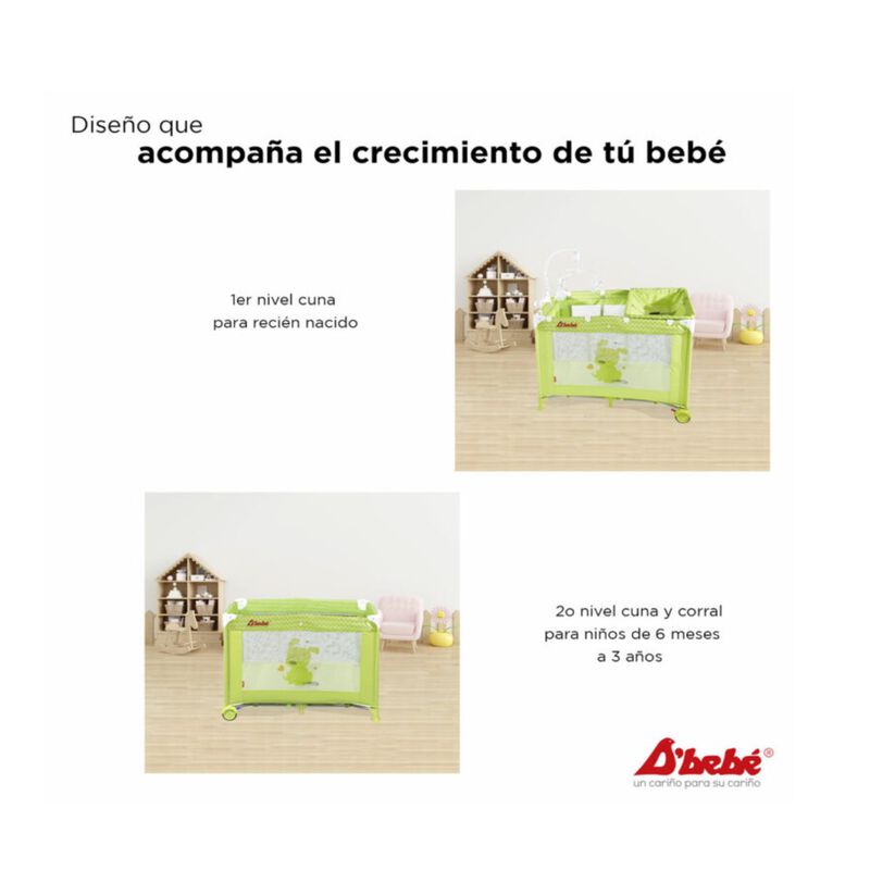 Cuna Corral D Bebé Zoo Baby Verde image number null